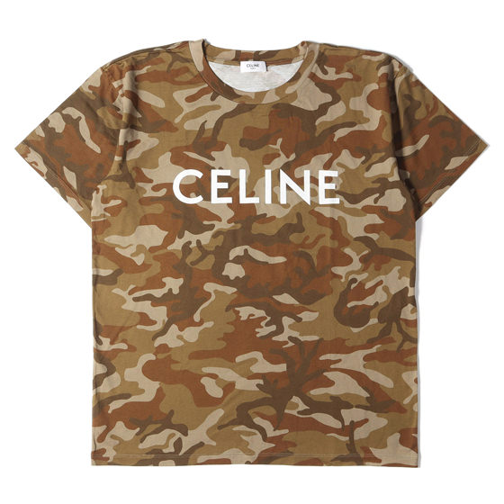 XSサイズ CELINE セリーヌ カモフラージュ ルーズ ロゴTシャツ