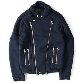 15A/W リブ付きスウェットバイカージャケット(Cotton Jersey Biker Jacket)