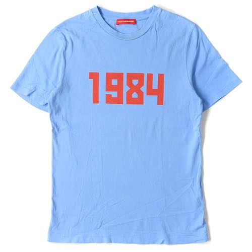 GOSHA RUBCHINSKIY 16SS 1984プリントコットンクルーネックTシャツ