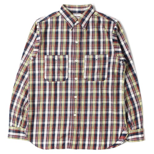 HELLER'S CAFE 14AW チェックフランネルシャツ(1940’s Red Check Flannel Shirts)