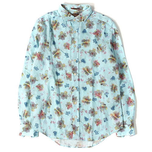 Paul Smith 水彩花柄リネンボタンシャツ(SUMMER DAYS FLORAL PRINT SHIRT)