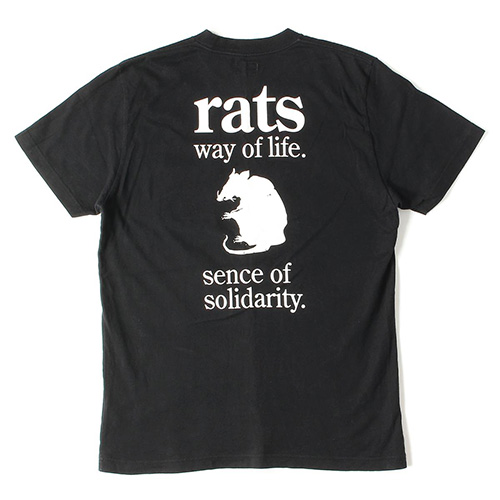 RATS  ポケット付きバックアイコンプリントTシャツ