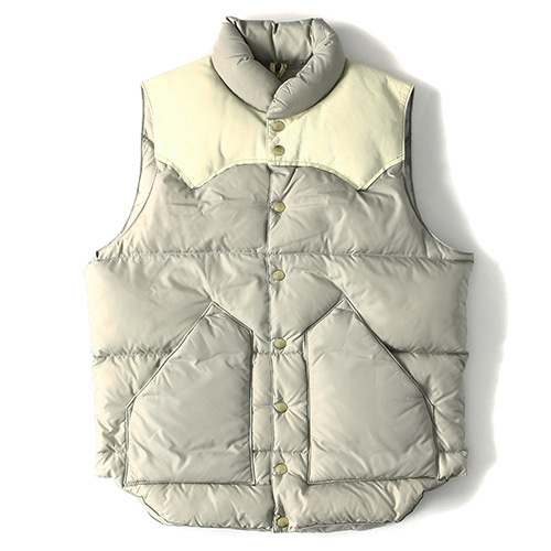 ROCKY MOUNTAIN FEATHERBED ×BEAUTY&YOUTH レザーヨークダウンベスト(DOWN VEST)